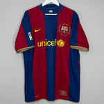 Shop 2007/08 BARCELONA RONALDINHO #10 HOME SHIRT (XL) NIKE, classic football shirts, vintage football shirts & retro soccer jerseys at Cult Kits