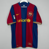 Shop 2007/08 BARCELONA RONALDINHO #10 HOME SHIRT (XL) NIKE, classic football shirts, vintage football shirts & retro soccer jerseys at Cult Kits