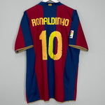 Shop 2007/08 BARCELONA RONALDINHO #10 HOME SHIRT (XL) NIKE, classic football shirts, vintage football shirts & retro soccer jerseys at Cult Kits
