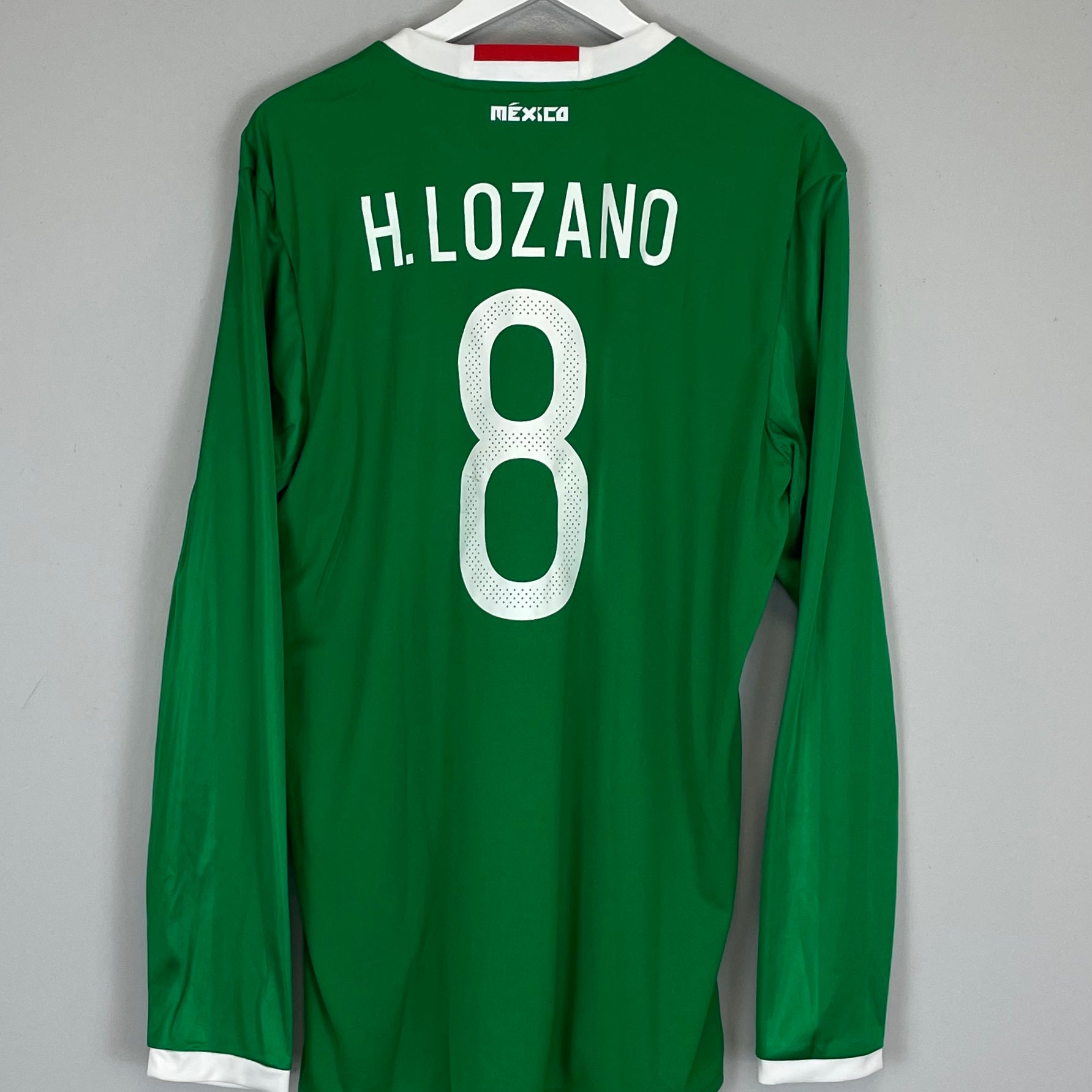 Shop 2016/17 MEXICO H.LOZANO #8 L/S HOME SHIRT (XL) ADIDAS, classic football shirts, vintage football shirts & retro soccer jerseys at Cult Kits