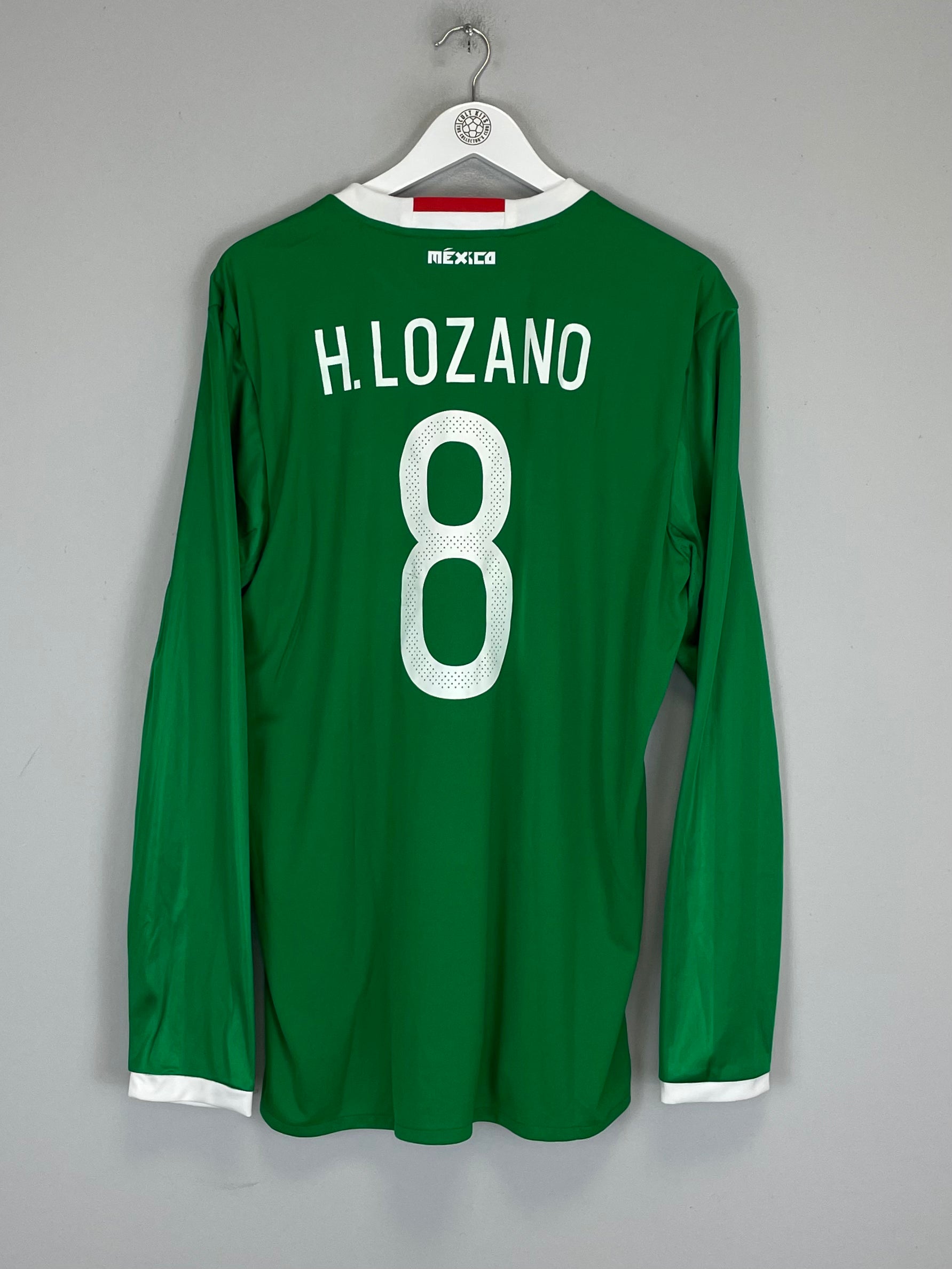 Shop 2016/17 MEXICO H.LOZANO #8 L/S HOME SHIRT (XL) ADIDAS, classic football shirts, vintage football shirts & retro soccer jerseys at Cult Kits