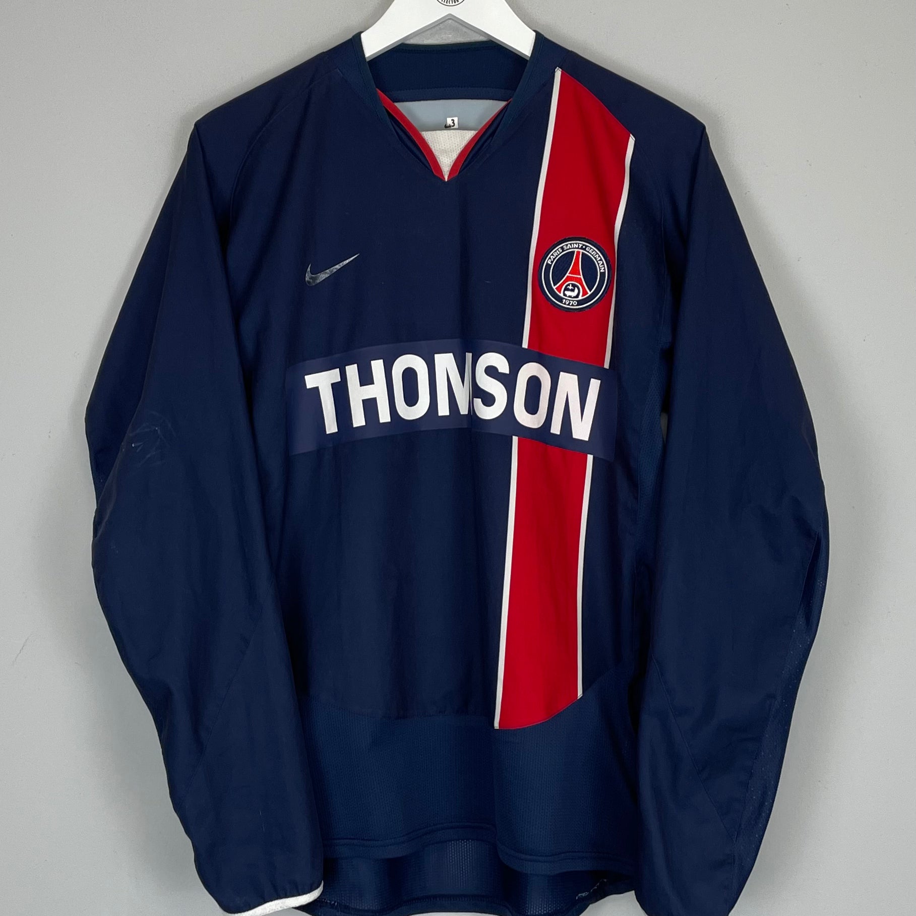 Shop 2003/04 PSG #10 L/S HOME SHIRT (M) NIKE, classic football shirts, vintage football shirts & retro soccer jerseys at Cult Kits