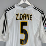 Shop 2004/05 REAL MADRID ZIDANE #5 HOME SHIRT (L) ADIDAS, classic football shirts, vintage football shirts & retro soccer jerseys at Cult Kits