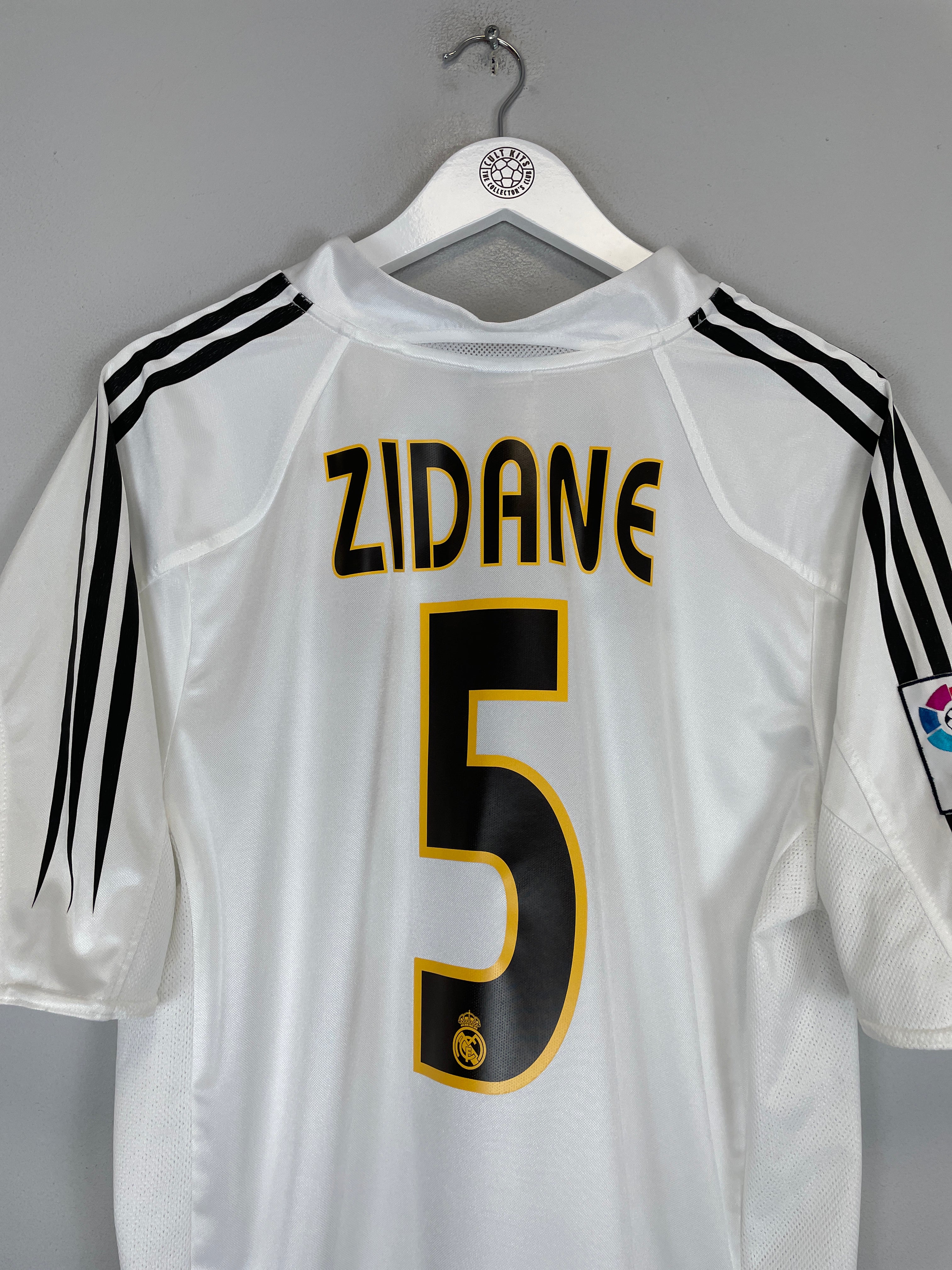 Shop 2004/05 REAL MADRID ZIDANE #5 HOME SHIRT (L) ADIDAS, classic football shirts, vintage football shirts & retro soccer jerseys at Cult Kits