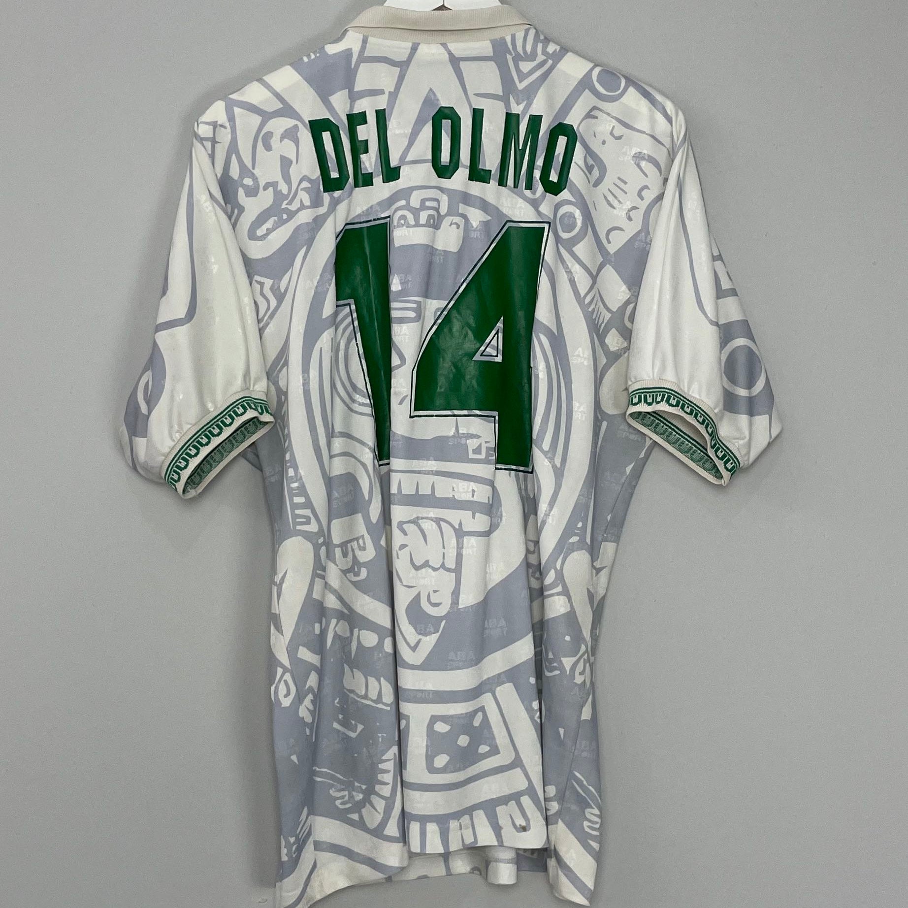 Shop 1996/98 MEXICO DEL OLMO #14 AWAY SHIRT (M) ABA SPORT, classic football shirts, vintage football shirts & retro soccer jerseys at Cult Kits