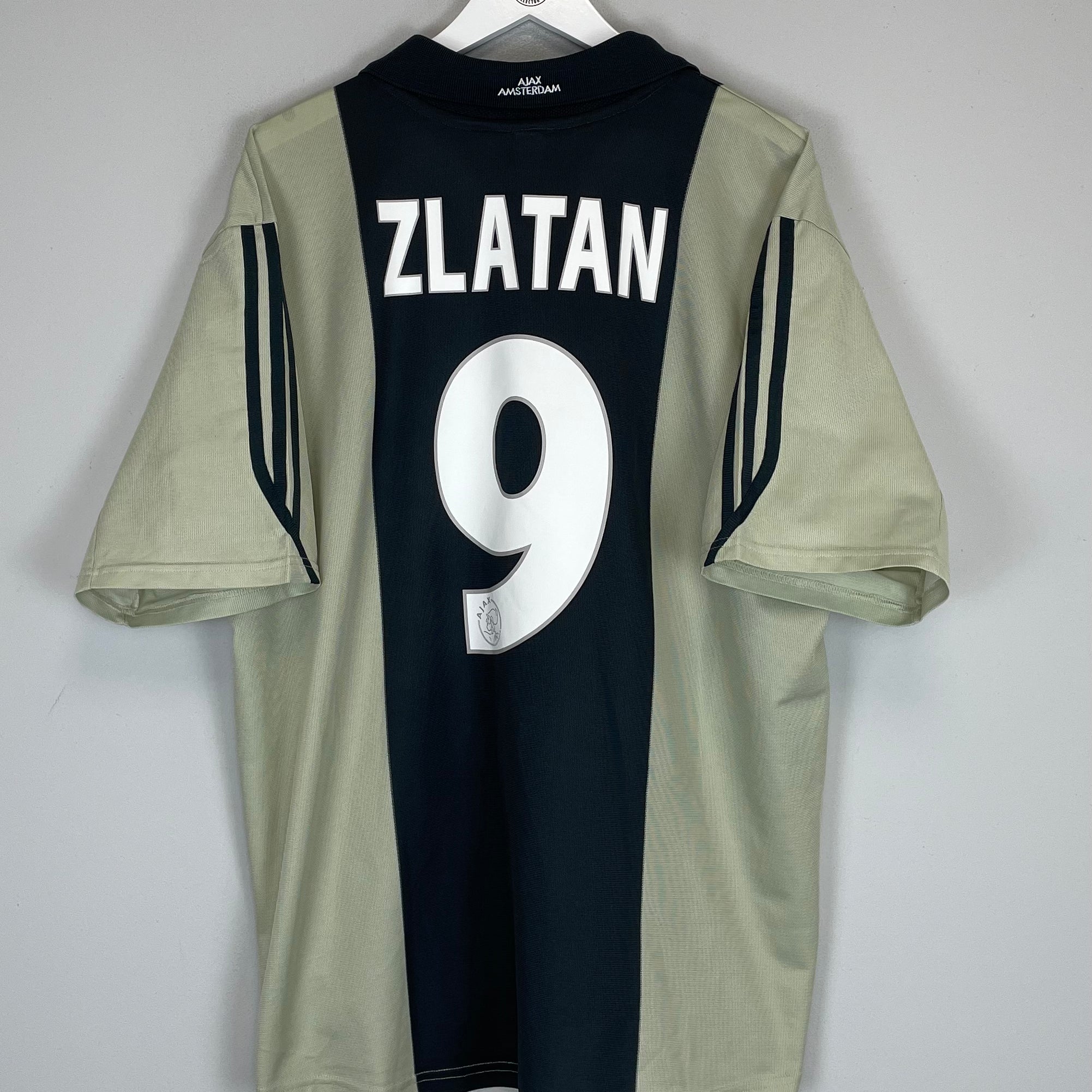 Shop 2001/02 AJAX ZLATAN #9 AWAY SHIRT (XXL) ADIDAS, classic football shirts, vintage football shirts & retro soccer jerseys at Cult Kits