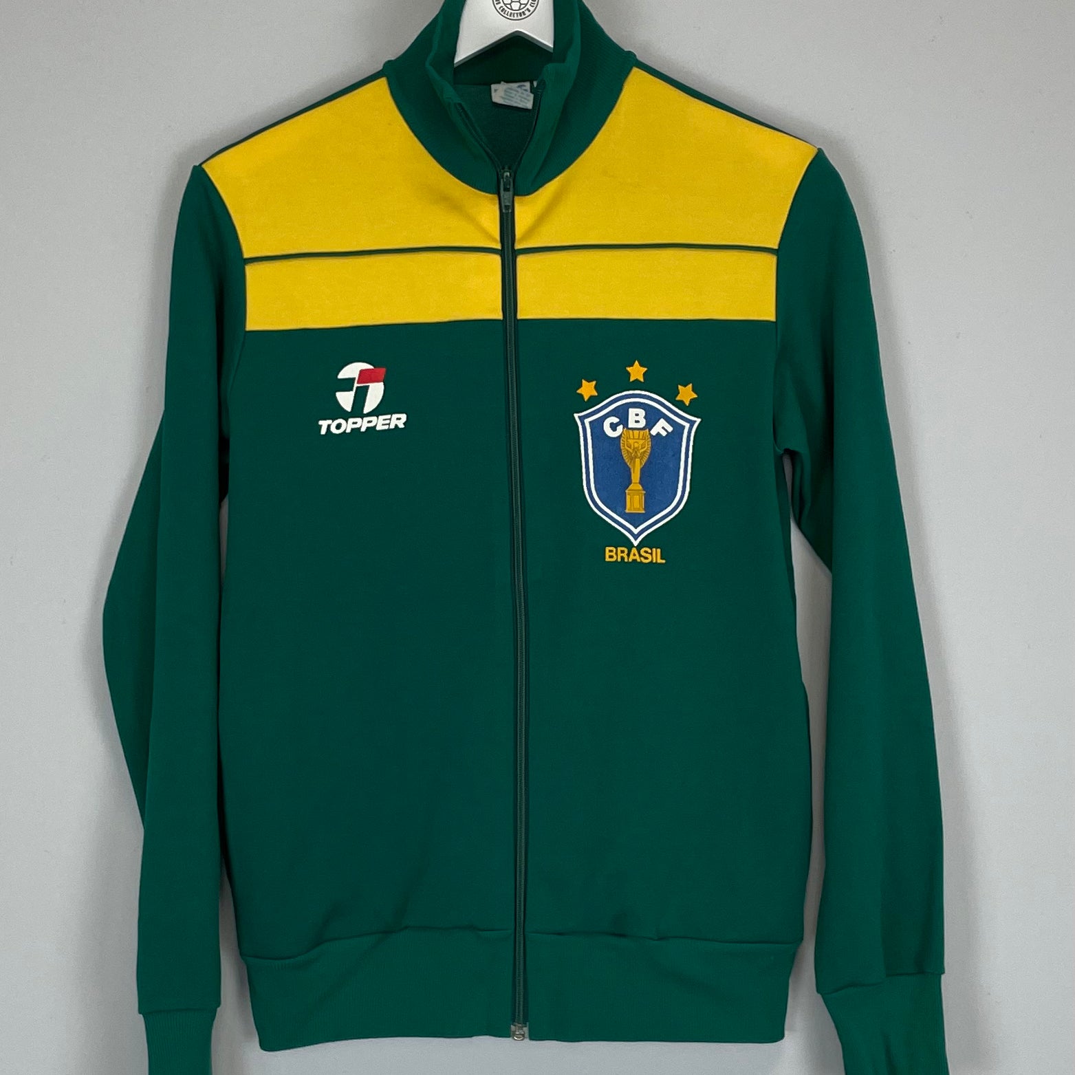 Shop 1980/82 BRAZIL TRACK JACKET (S) TOPPER, classic football shirts, vintage football shirts & retro soccer jerseys at Cult Kits