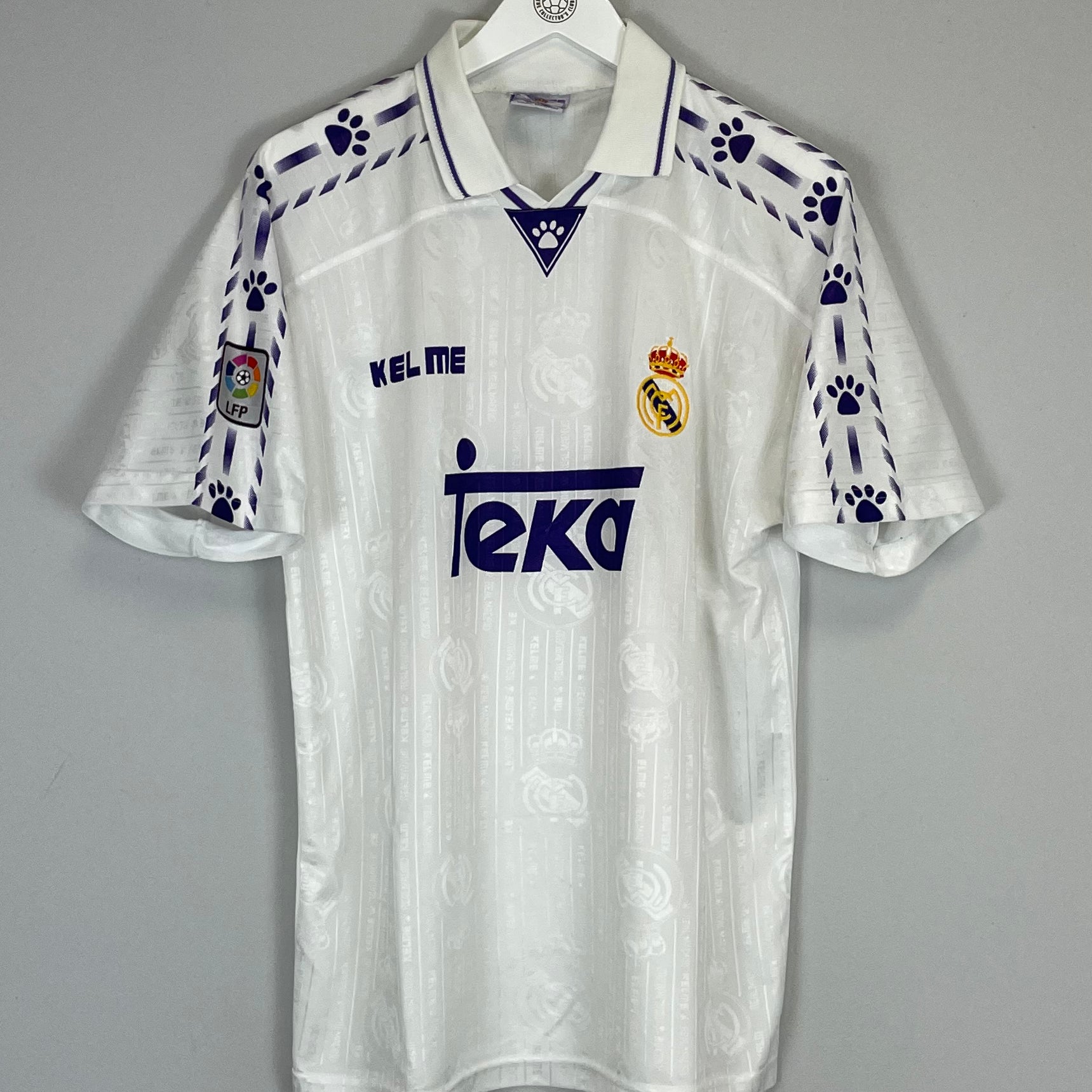Shop 1994/96 REAL MADRID HOME SHIRT (L) KELME, classic football shirts, vintage football shirts & retro soccer jerseys at Cult Kits