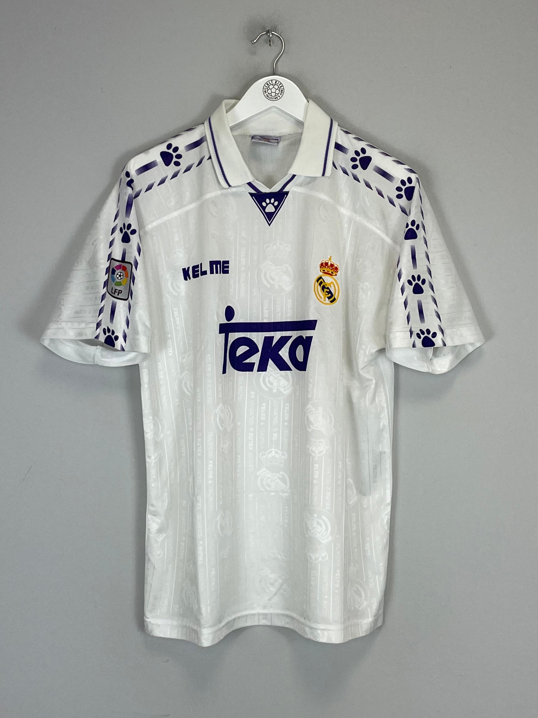 Shop 1994/96 REAL MADRID HOME SHIRT (L) KELME, classic football shirts, vintage football shirts & retro soccer jerseys at Cult Kits