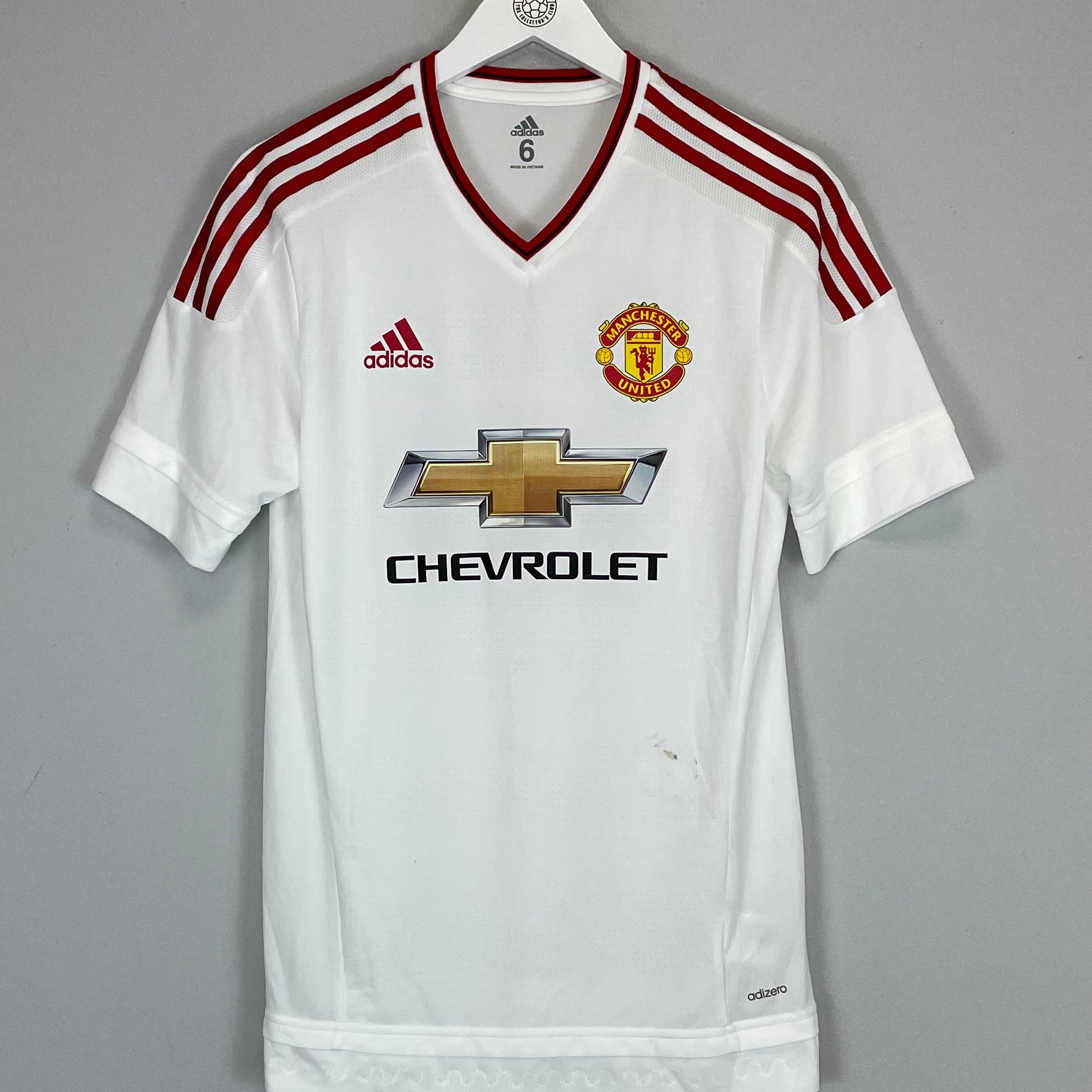 Shop 2015/16 MANCHESTER UNITED #18 *MATCH WORN* AWAY SHIRT (M) ADIDAS, classic football shirts, vintage football shirts & retro soccer jerseys at Cult Kits