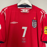 Shop 2004/06 ENGLAND BECKHAM #7 AWAY SHIRT (XL) UMBRO, classic football shirts, vintage football shirts & retro soccer jerseys at Cult Kits