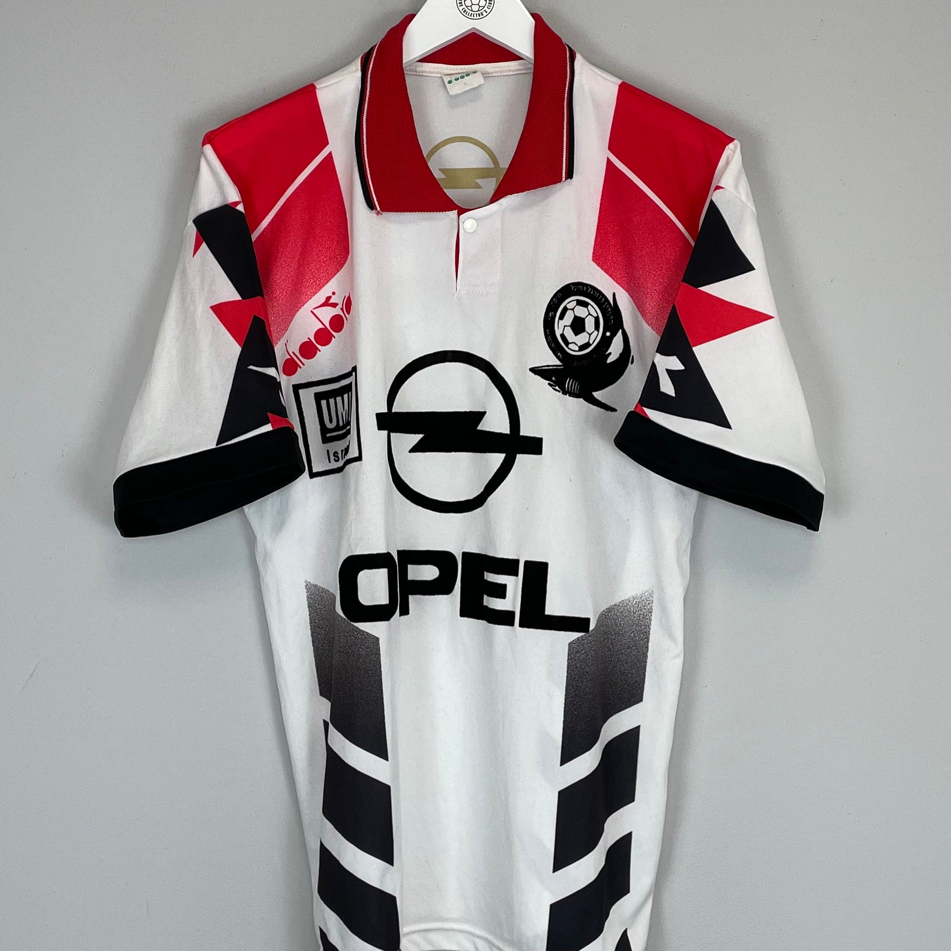 Shop 1995/96 HAPOEL HAIFA #17 AWAY SHIRT (L) DIADORA, classic football shirts, vintage football shirts & retro soccer jerseys at Cult Kits