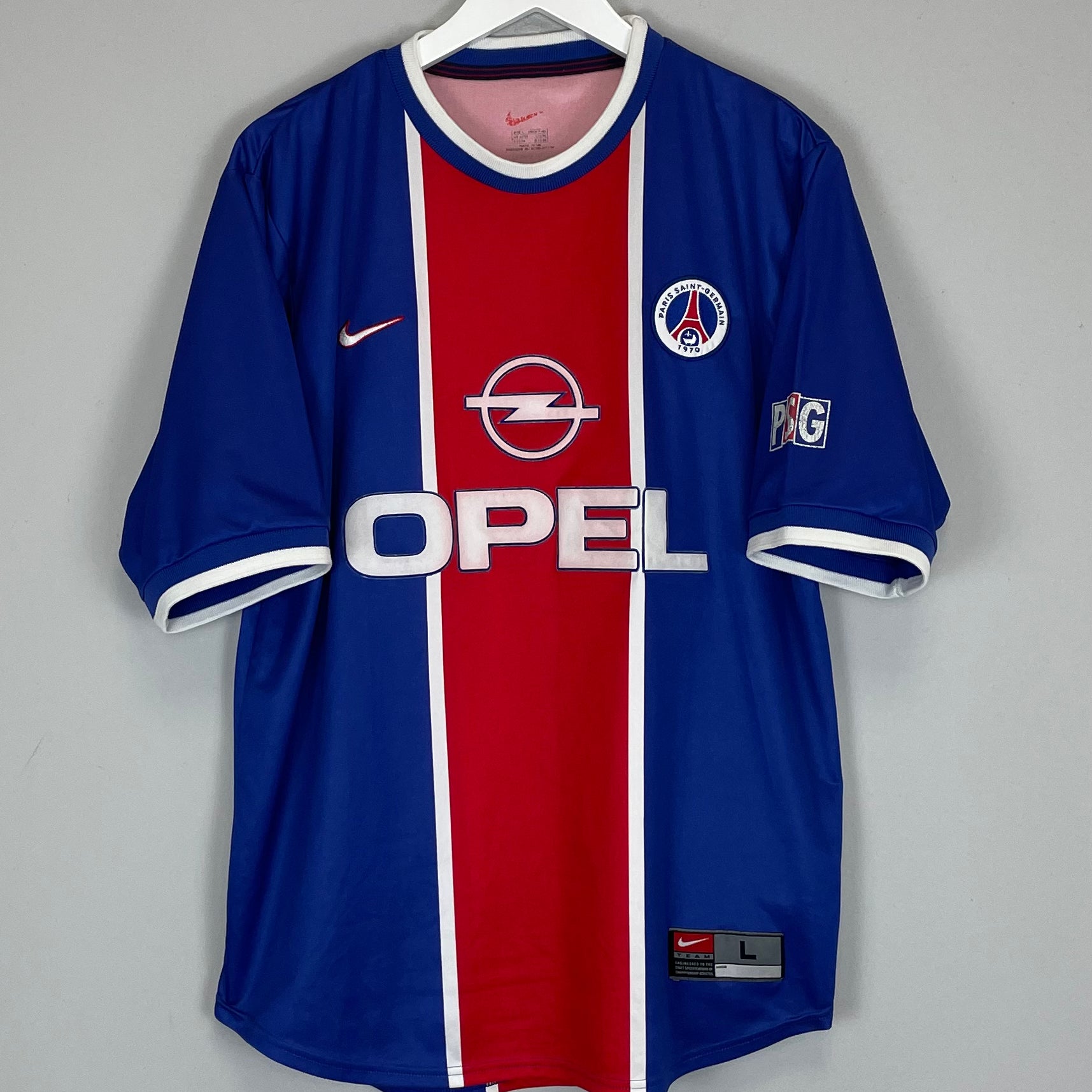 Shop 1999/00 PSG HOME SHIRT (L) NIKE, classic football shirts, vintage football shirts & retro soccer jerseys at Cult Kits