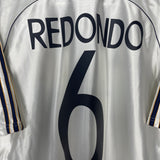 1998/00 REAL MADRID REDONDO #6 HOME SHIRT (M) ADIDAS