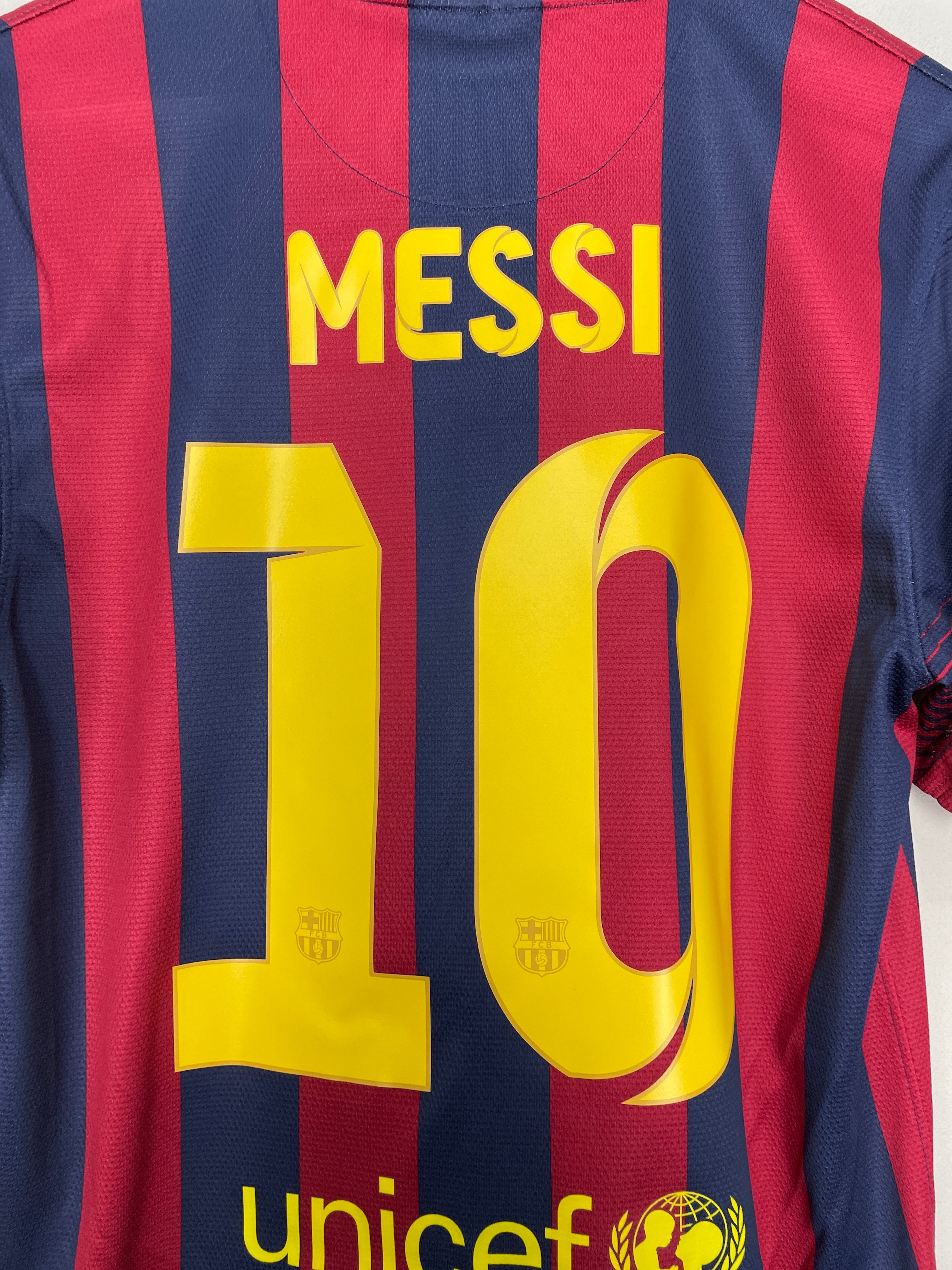 Shop 2013/14 BARCELONA MESSI #10 HOME SHIRT (S) NIKE, classic football shirts, vintage football shirts & retro soccer jerseys at Cult Kits