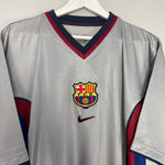 Shop 1998/01 BARCELONA #19 *PLAYER ISSUE* BNWT AWAY SHIRT (XL) NIKE, classic football shirts, vintage football shirts & retro soccer jerseys at Cult Kits