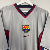 Shop 1998/01 BARCELONA #19 *PLAYER ISSUE* BNWT AWAY SHIRT (XL) NIKE, classic football shirts, vintage football shirts & retro soccer jerseys at Cult Kits