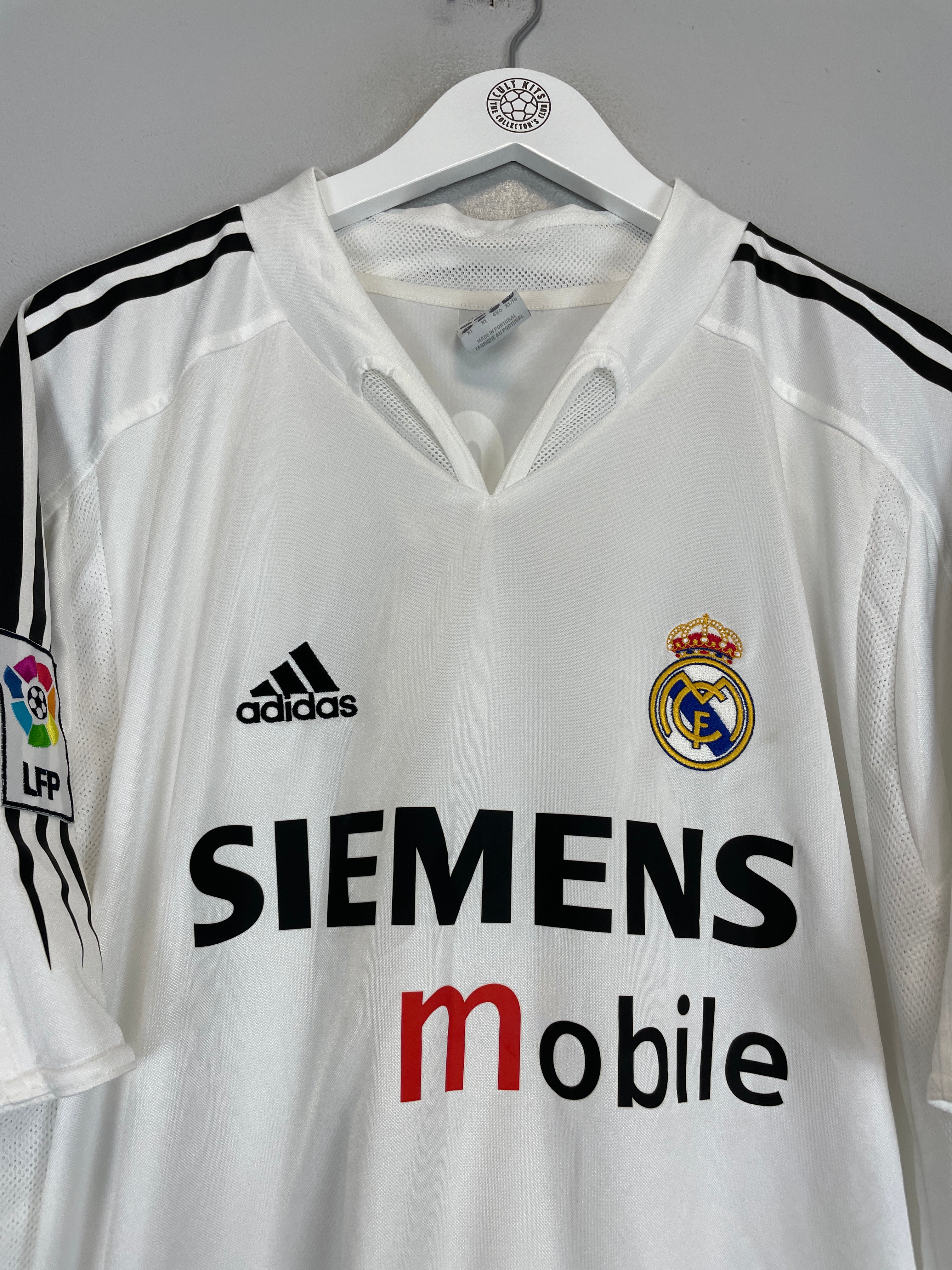 Shop 2004/05 REAL MADRID ZIDANE #5 HOME SHIRT (XL) ADIDAS, classic football shirts, vintage football shirts & retro soccer jerseys at Cult Kits