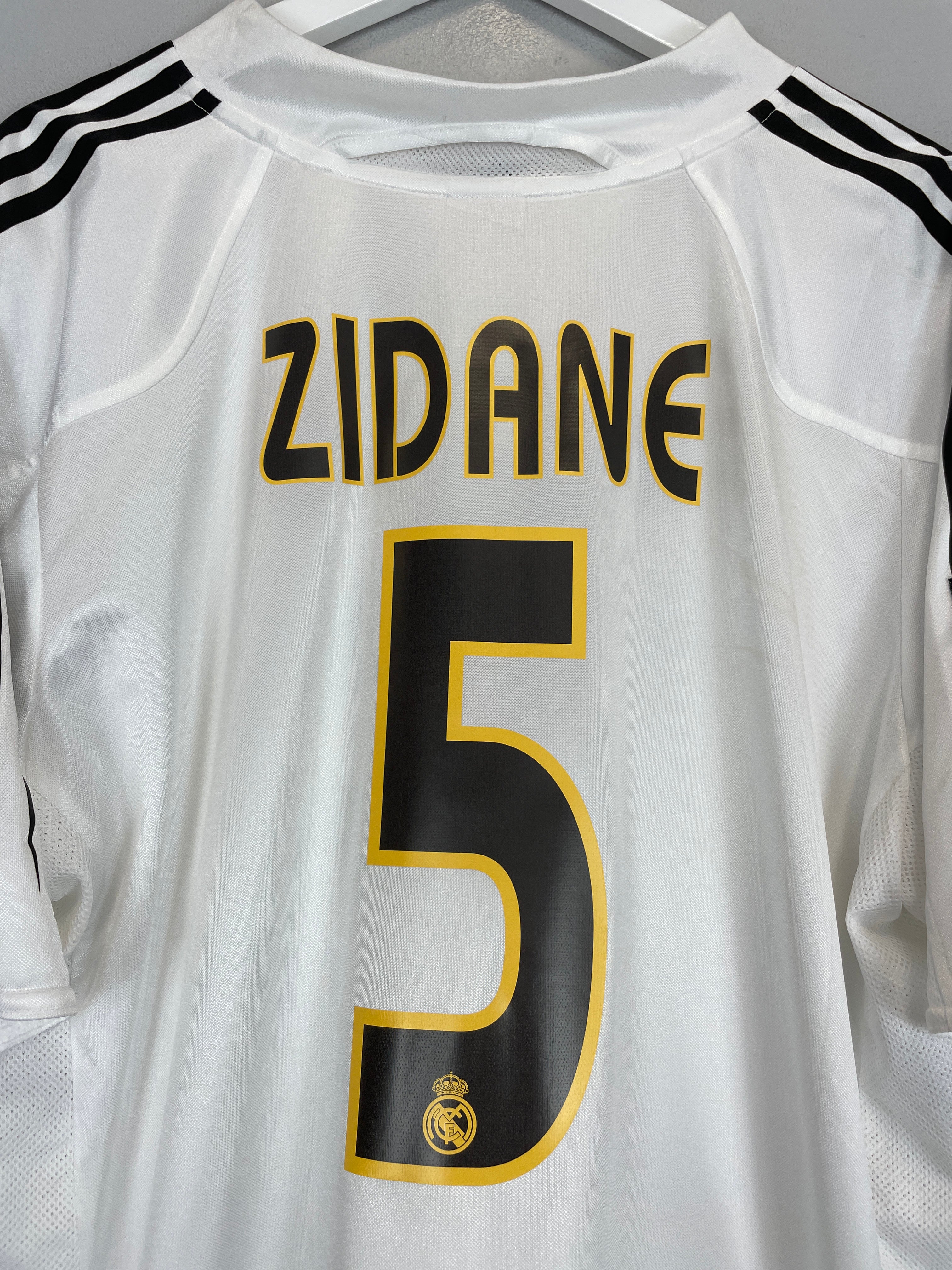 Shop 2004/05 REAL MADRID ZIDANE #5 HOME SHIRT (XL) ADIDAS, classic football shirts, vintage football shirts & retro soccer jerseys at Cult Kits