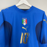Shop 2006 ITALY TOTTI #10 HOME SHIRT (XL) PUMA, classic football shirts, vintage football shirts & retro soccer jerseys at Cult Kits