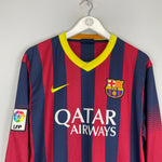 Shop 2013/14 BARCELONA MESSI #10 L/S HOME SHIRT (XL) NIKE, classic football shirts, vintage football shirts & retro soccer jerseys at Cult Kits