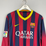 Shop 2013/14 BARCELONA MESSI #10 L/S HOME SHIRT (XL) NIKE, classic football shirts, vintage football shirts & retro soccer jerseys at Cult Kits