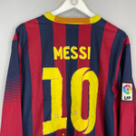 Shop 2013/14 BARCELONA MESSI #10 L/S HOME SHIRT (XL) NIKE, classic football shirts, vintage football shirts & retro soccer jerseys at Cult Kits