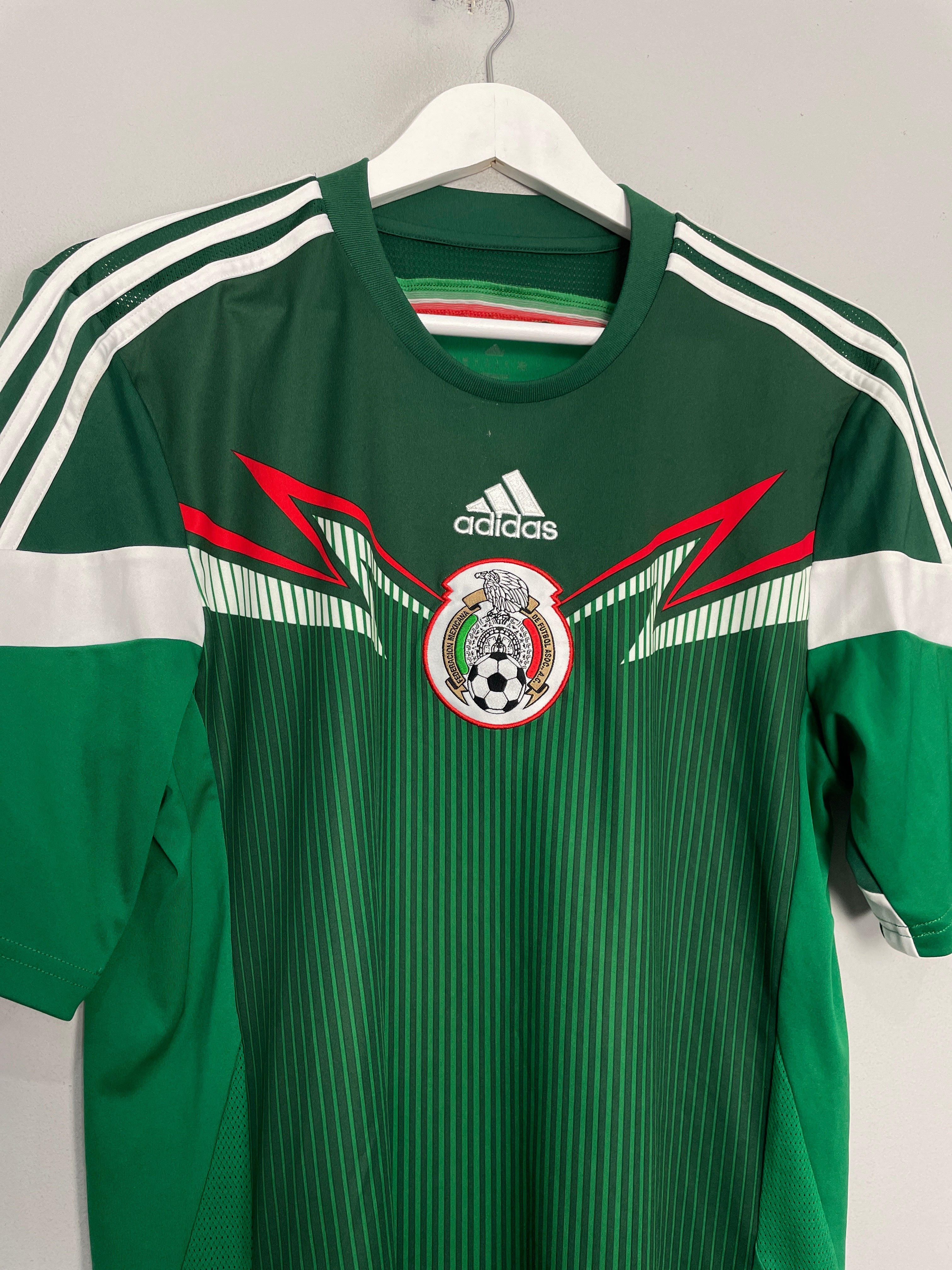 Shop 2014/15 MEXICO HOME SHIRT (M) ADIDAS, classic football shirts, vintage football shirts & retro soccer jerseys at Cult Kits