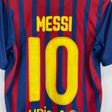 Shop 2011/12 BARCELONA MESSI #10 C/L HOME SHIRT (S) NIKE, classic football shirts, vintage football shirts & retro soccer jerseys at Cult Kits