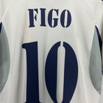 Shop 2000/01 REAL MADRID FIGO #10 HOME SHIRT (S) ADIDAS, classic football shirts, vintage football shirts & retro soccer jerseys at Cult Kits