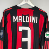 Shop 2008/09 AC MILAN MALDINI #3 *PLAYER ISSUE* L/S HOME SHIRT (XL) ADIDAS, classic football shirts, vintage football shirts & retro soccer jerseys at Cult Kits