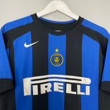 Shop 2004/05 INTER MILAN ADRIANO #10 HOME SHIRT (S) NIKE, classic football shirts, vintage football shirts & retro soccer jerseys at Cult Kits