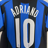 Shop 2004/05 INTER MILAN ADRIANO #10 HOME SHIRT (S) NIKE, classic football shirts, vintage football shirts & retro soccer jerseys at Cult Kits