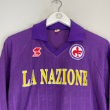 1989/90 FIORENTINA #10 BAGGIO L/S HOME SHIRT (M) ABM