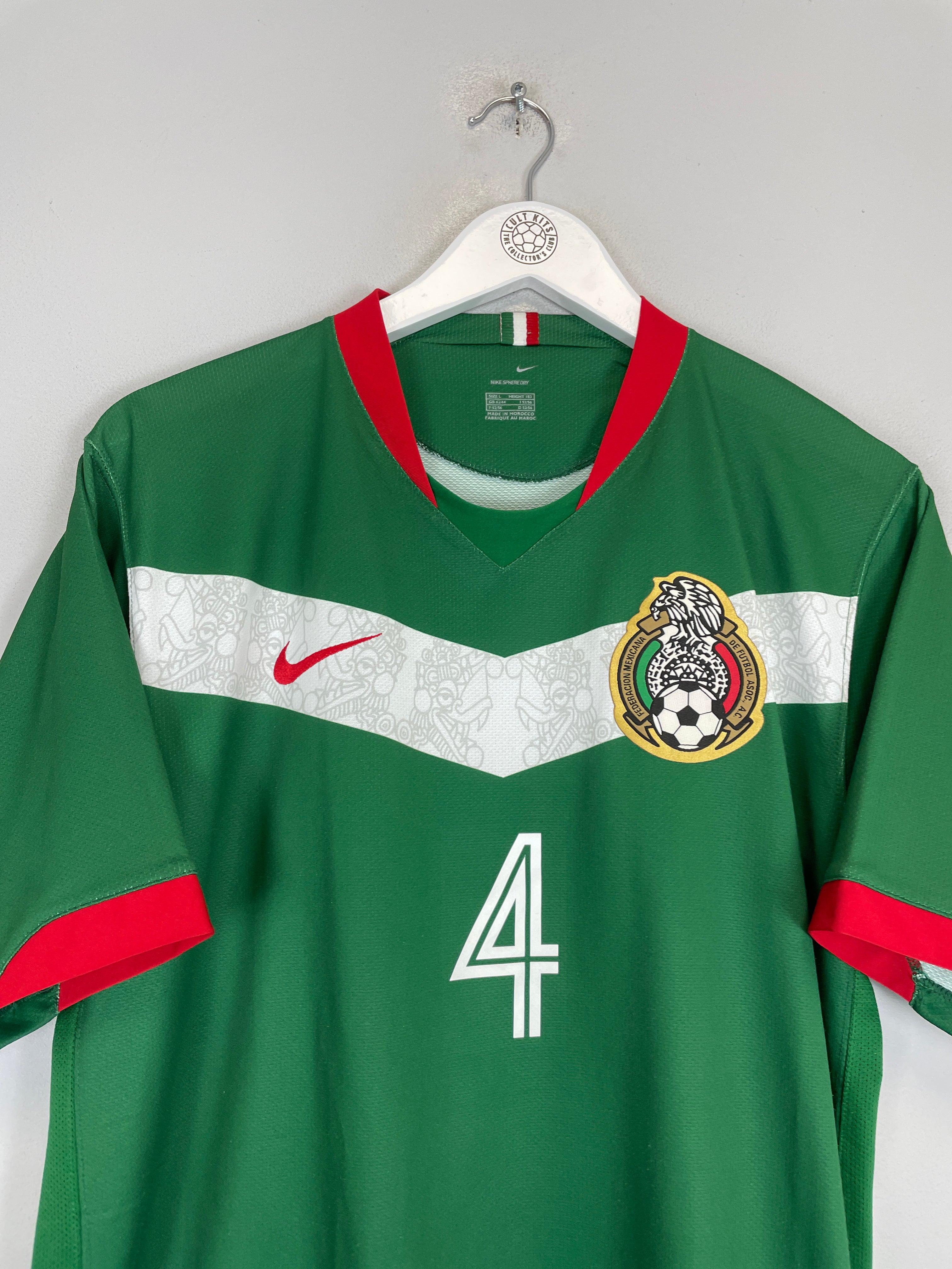 Shop 2006 MEXICO R.MARQUEZ #4 HOME SHIRT (L) NIKE, classic football shirts, vintage football shirts & retro soccer jerseys at Cult Kits