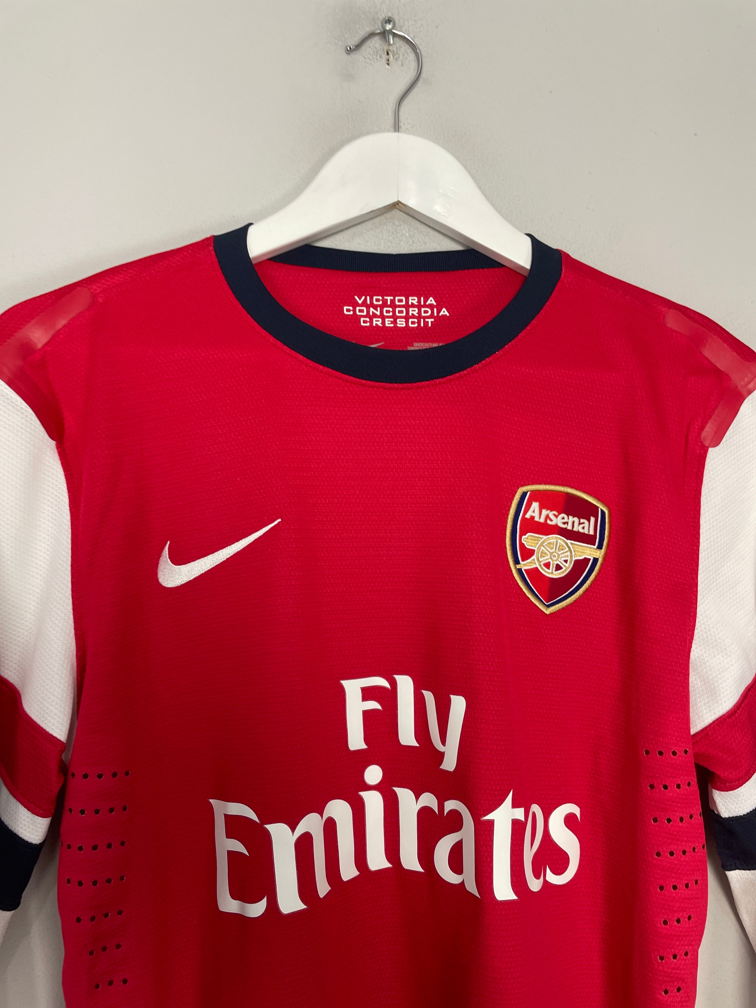 Shop 2012/14 ARSENAL MERTESACKER #4 *PLAYER ISSUE* HOME SHIRT (M) NIKE, classic football shirts, vintage football shirts & retro soccer jerseys at Cult Kits