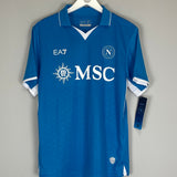 Shop 2024/25 NAPOLI MCTOMINAY #8 *BNWT* HOME SHIRT (M) EA7, classic football shirts, vintage football shirts & retro soccer jerseys at Cult Kits
