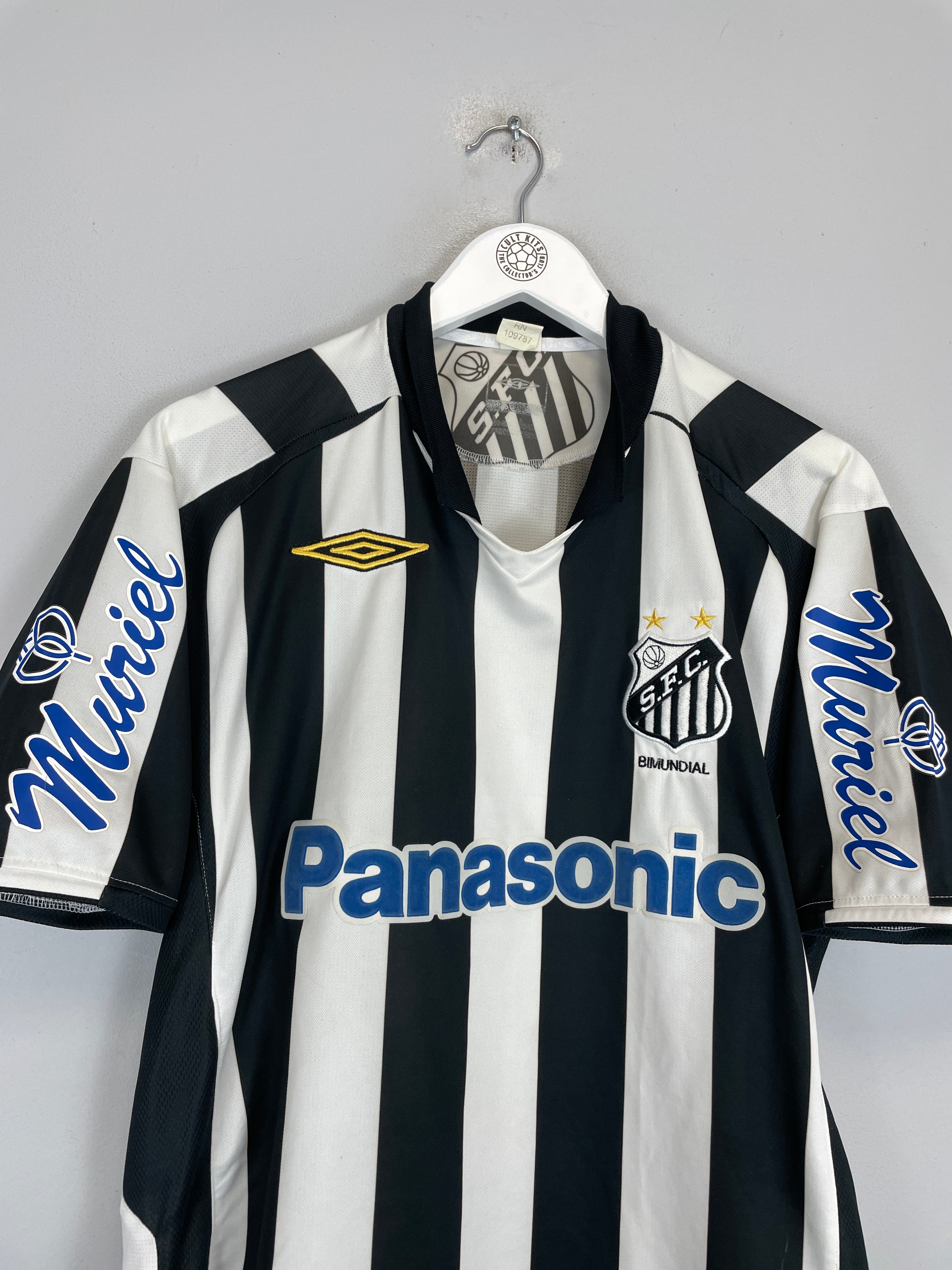 Shop 2005 SANTOS AWAY SHIRT (L) UMBRO, classic football shirts, vintage football shirts & retro soccer jerseys at Cult Kits