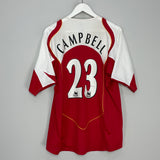 2004/05 ARSENAL CAMPBELL #25 HOME SHIRT (L) NIKE