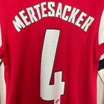 Shop 2012/14 ARSENAL MERTESACKER #4 *PLAYER ISSUE* HOME SHIRT (M) NIKE, classic football shirts, vintage football shirts & retro soccer jerseys at Cult Kits