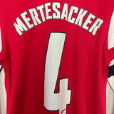 Shop 2012/14 ARSENAL MERTESACKER #4 *PLAYER ISSUE* HOME SHIRT (M) NIKE, classic football shirts, vintage football shirts & retro soccer jerseys at Cult Kits