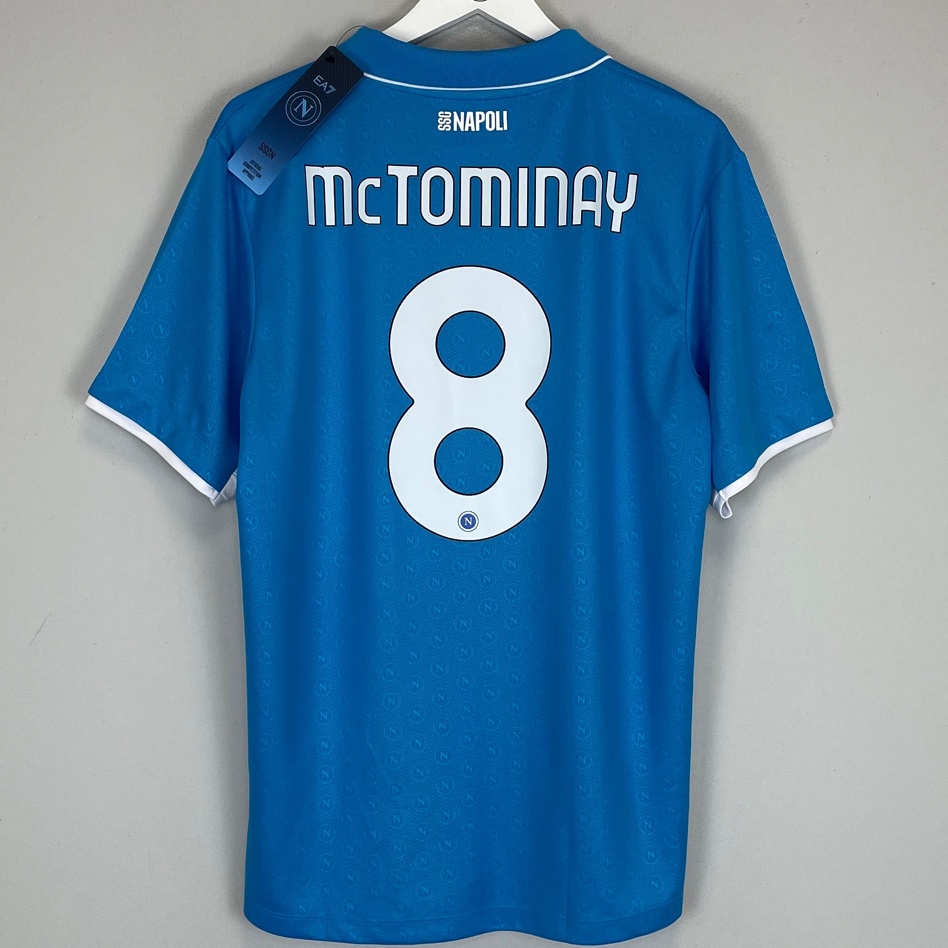 Shop 2024/25 NAPOLI MCTOMINAY #8 *BNWT* HOME SHIRT (M) EA7, classic football shirts, vintage football shirts & retro soccer jerseys at Cult Kits