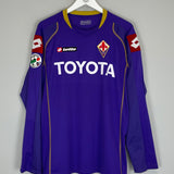 2008/09 FIORENTINA OSVALDO #9 *MATCH ISSUE* L/S HOME SHIRT (XL) LOTTO