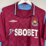 2009/10 WEST HAM NOBLE #16 HOME SHIRT (M) UMBRO