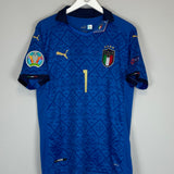 2020/21 ITALY MANCINI #1 *SIGNED* BNWT HOME SHIRT (L) PUMA