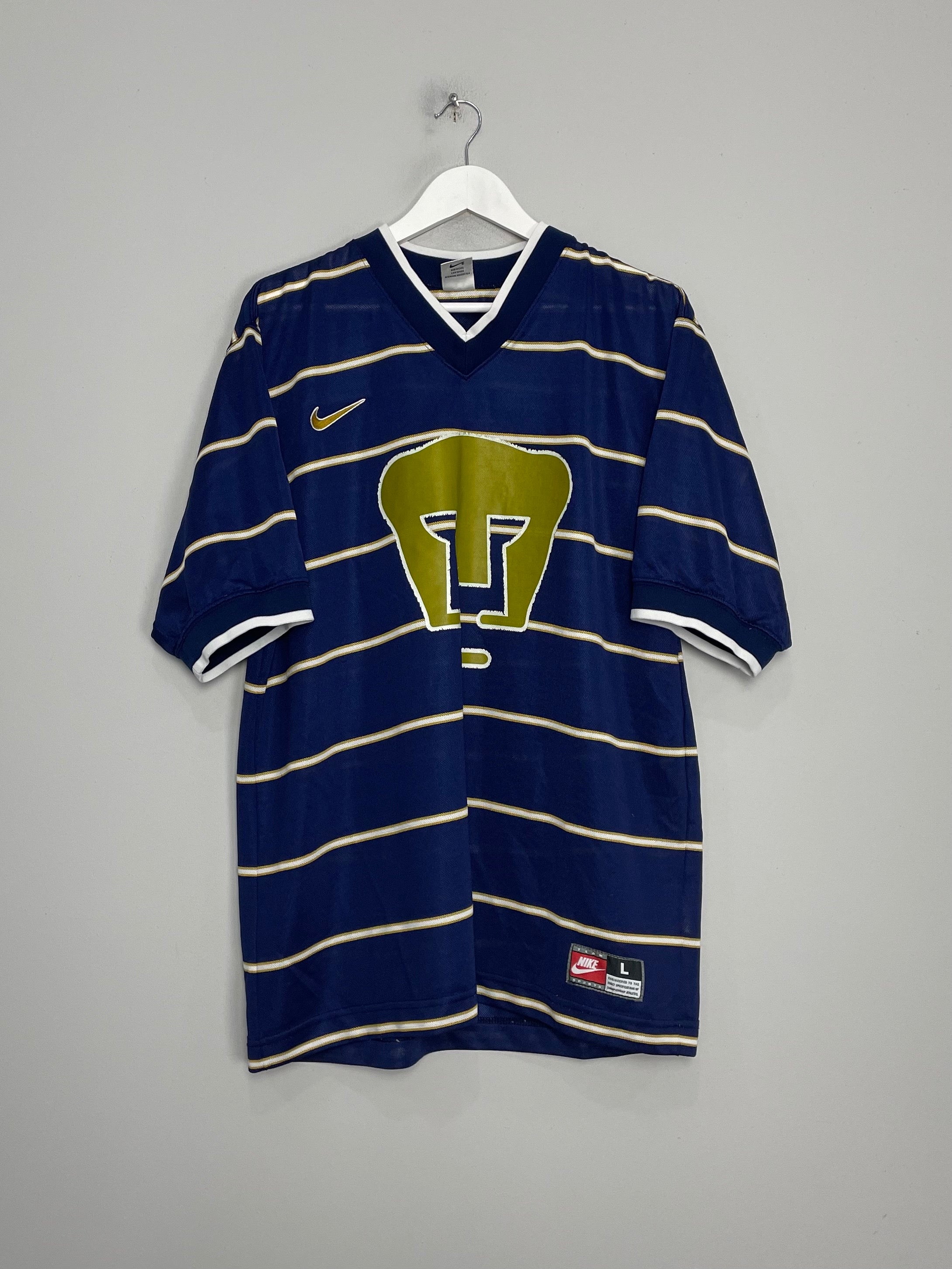 Shop 1997/98 UNAM PUMAS HOME SHIRT (L) NIKE, classic football shirts, vintage football shirts & retro soccer jerseys at Cult Kits