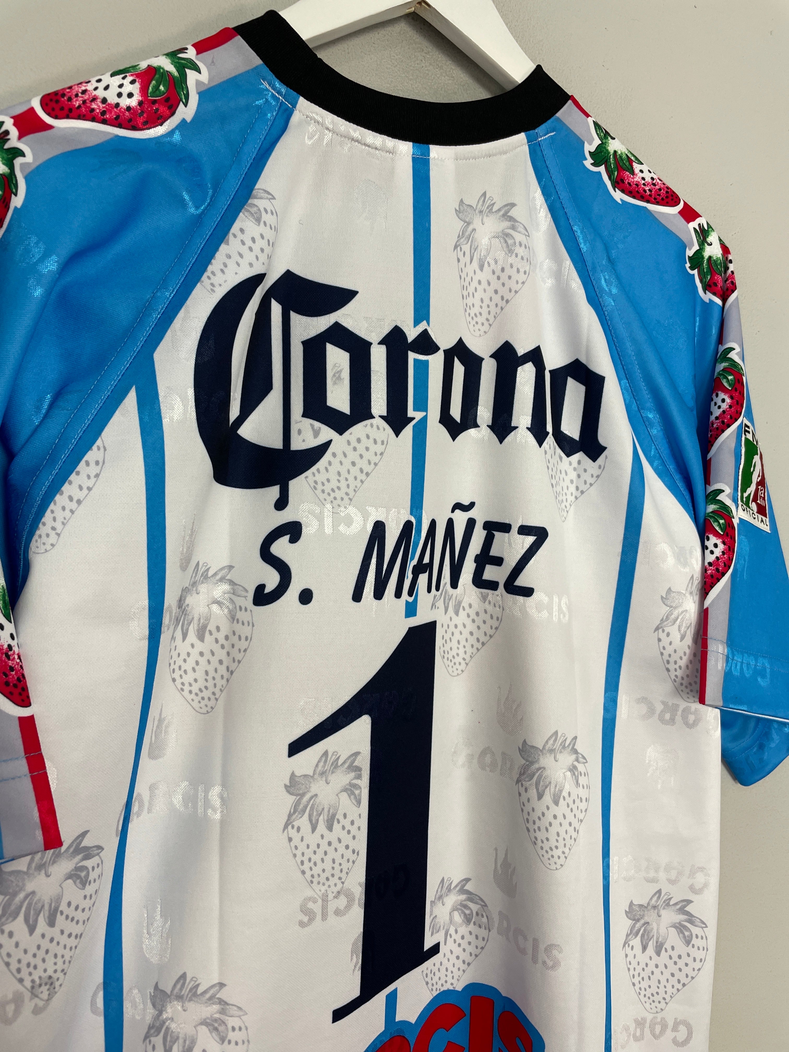 Shop 2000/01 CD IRAPUATO S. MANEZ #1 *BNWT* GK SHIRT (XL) GARCIS, classic football shirts, vintage football shirts & retro soccer jerseys at Cult Kits