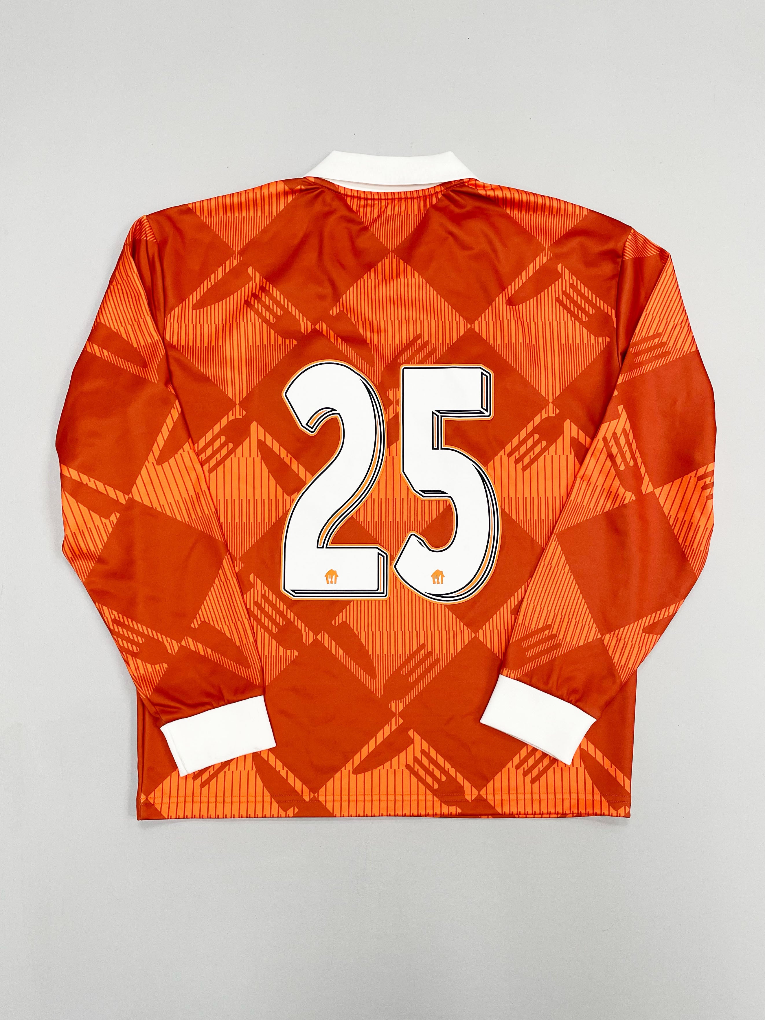 2024/25 Takeaway.com Cult Kits Football Jersey in vibrant orange with number 25, part of the Cult Kits collection.