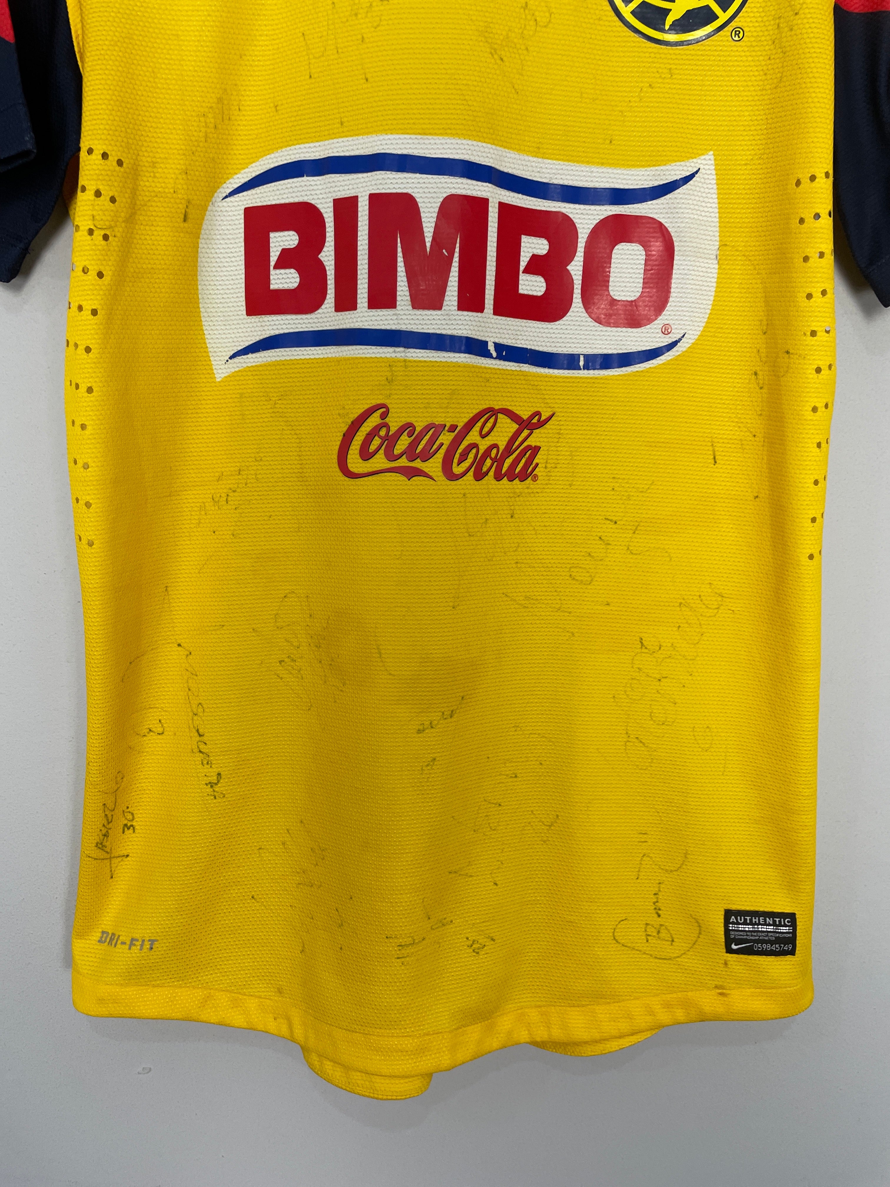 Shop 2013/14 CLUB AMERICA M.ZUNIGA #28 *PLAYER ISSUE* SQUAD SIGNED HOME SHIRT (M) NIKE, classic football shirts, vintage football shirts & retro soccer jerseys at Cult Kits