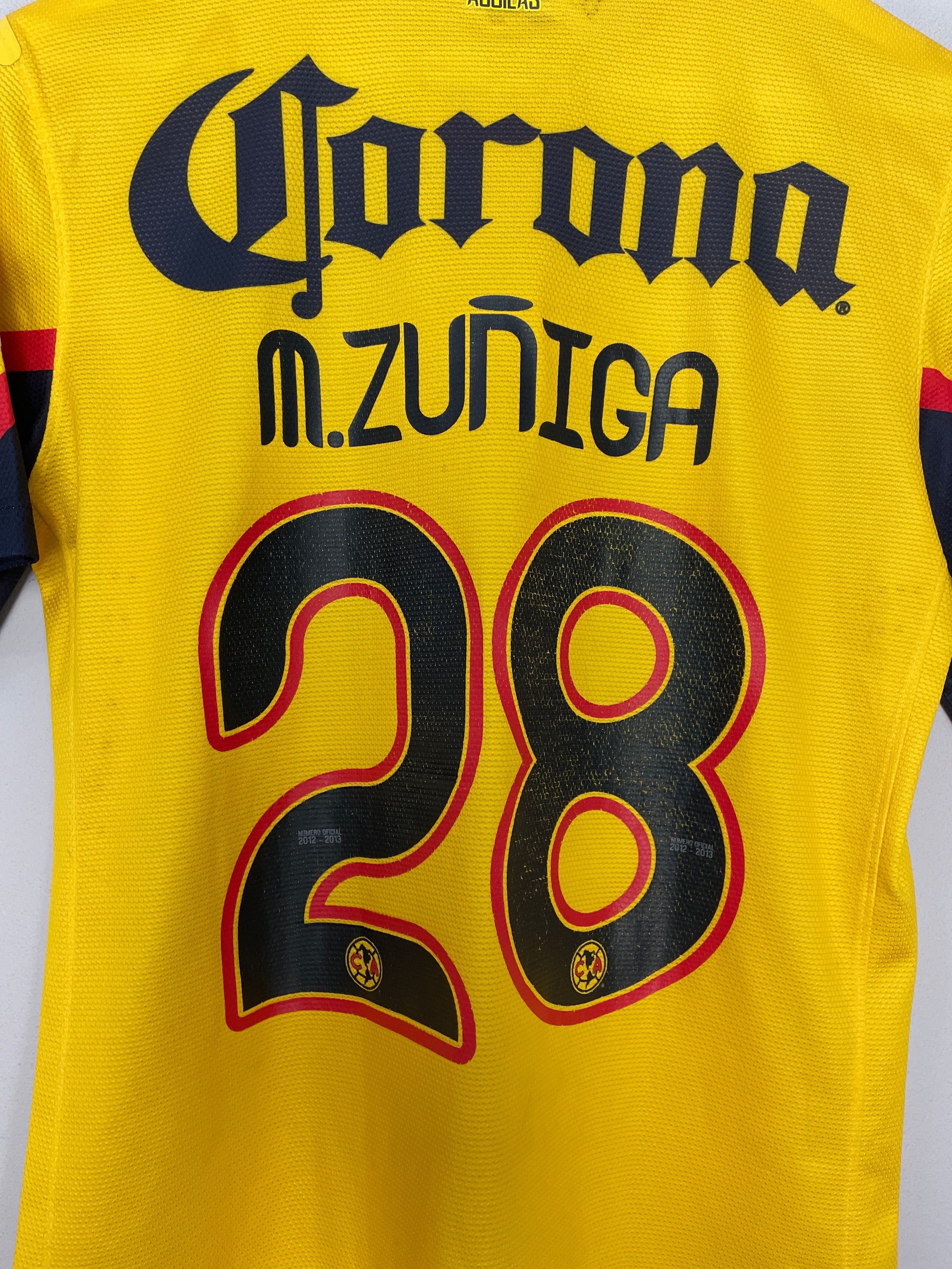 Shop 2013/14 CLUB AMERICA M.ZUNIGA #28 *PLAYER ISSUE* SQUAD SIGNED HOME SHIRT (M) NIKE, classic football shirts, vintage football shirts & retro soccer jerseys at Cult Kits
